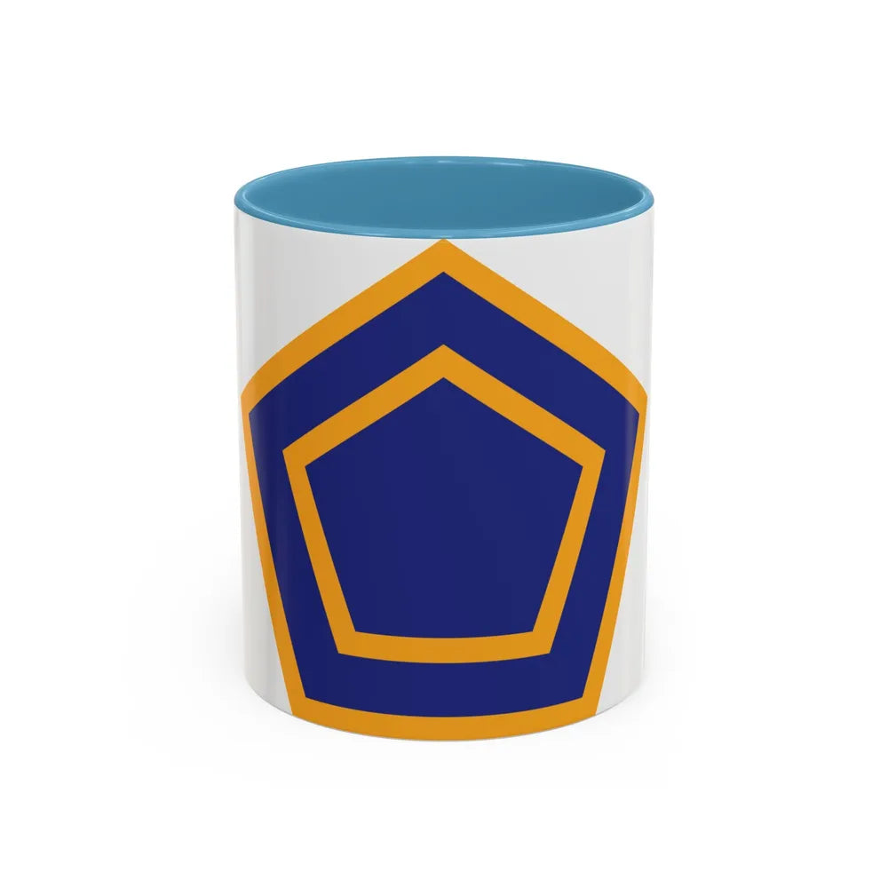 US 55th Infantry Division (U.S. Army) Accent Coffee Mug 11oz Light Blue - Go Mug Yourself