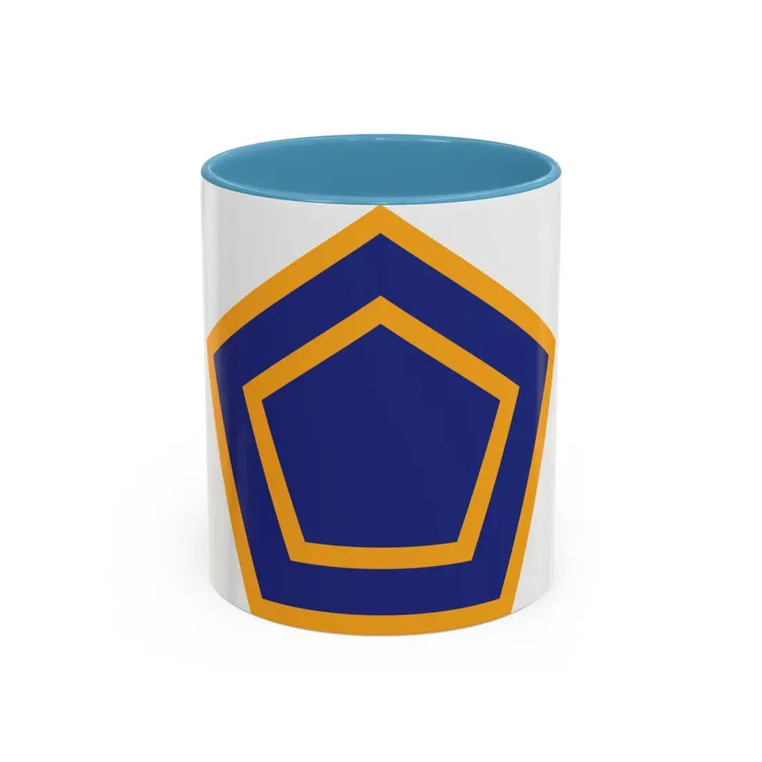 US 55th Infantry Division (U.S. Army) Accent Coffee Mug 11oz Light Blue - Go Mug Yourself