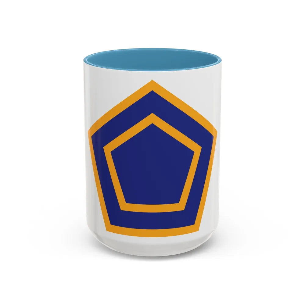 US 55th Infantry Division (U.S. Army) Accent Coffee Mug 15oz Light Blue - Go Mug Yourself