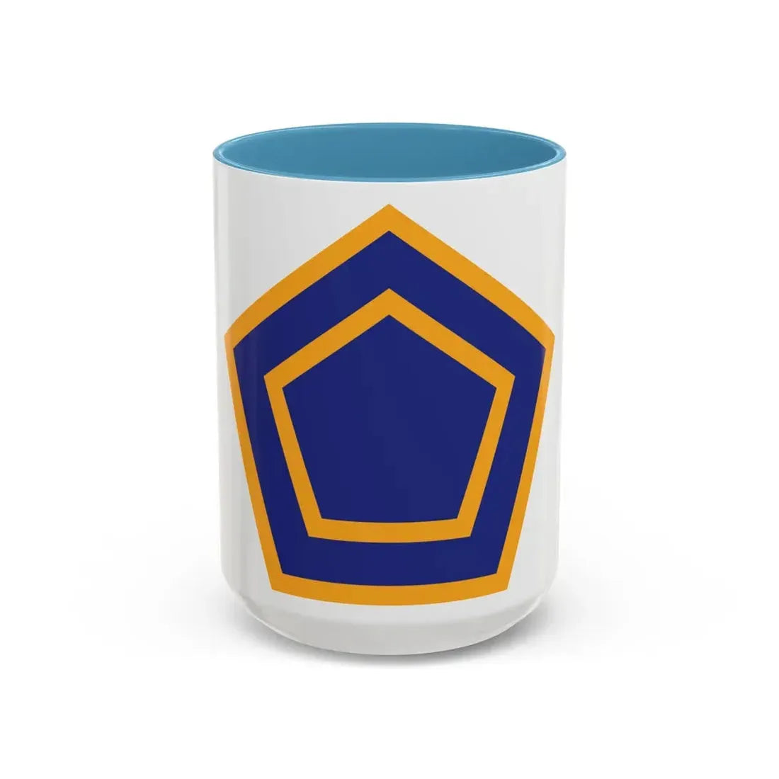 US 55th Infantry Division (U.S. Army) Accent Coffee Mug 15oz Light Blue - Go Mug Yourself