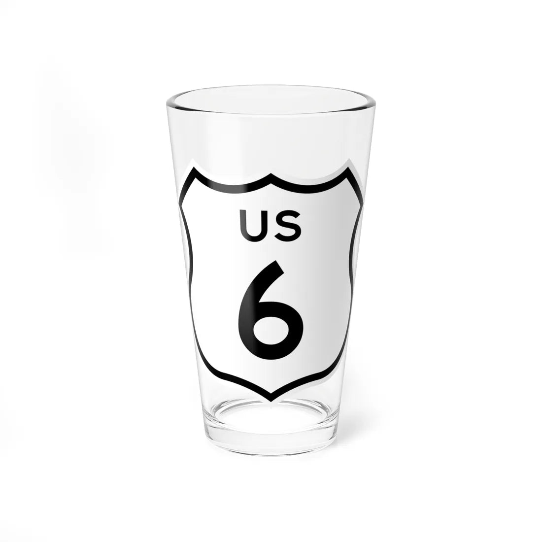 US 6 1961 cutout (California) (Road Sign) Pint Glss 16oz 16oz - Go Mug Yourself
