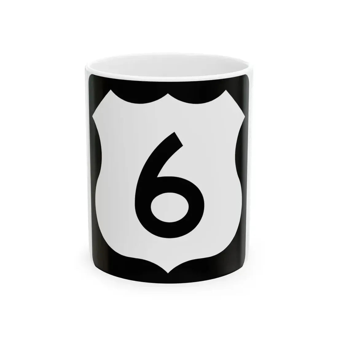 US 6 IA (Iowa) (Road Sign) White Coffee Mug 11oz - Go Mug Yourself
