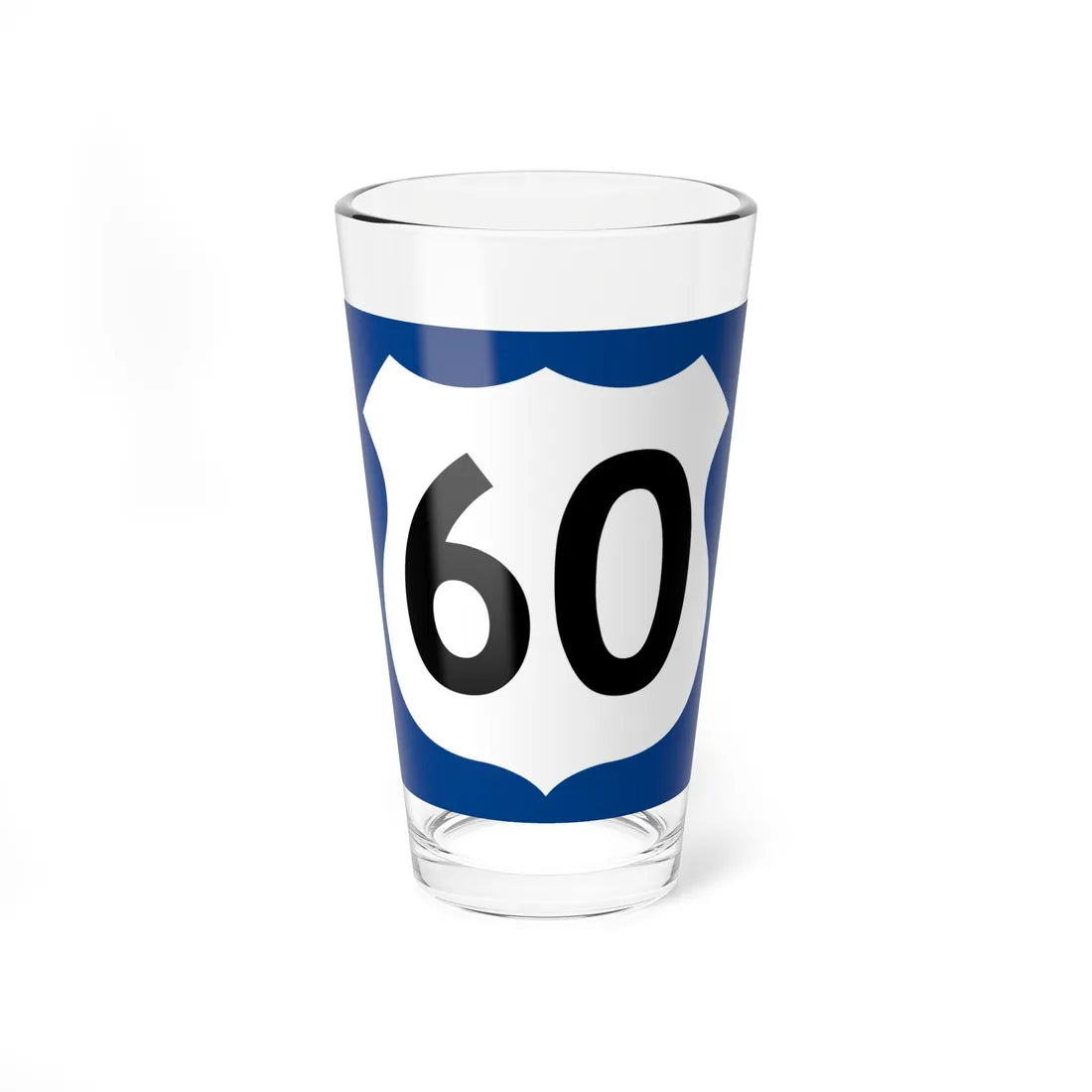 US 60 AZ 1960 west (Arizona) (Road Sign) Pint Glss 16oz 16oz - Go Mug Yourself