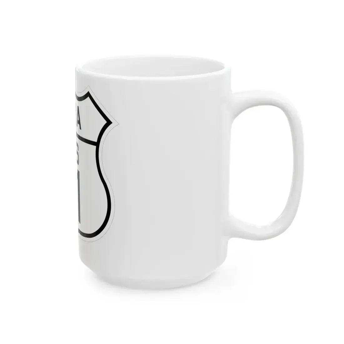 US 61 Iowa 1926 (Iowa) (Road Sign) White Coffee Mug - Go Mug Yourself
