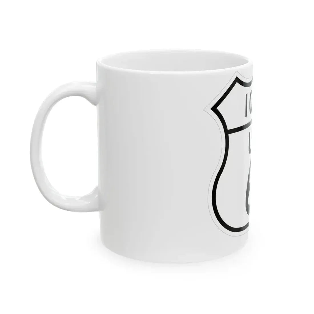 US 61 Iowa 1948 (Iowa) (Road Sign) White Coffee Mug - Go Mug Yourself