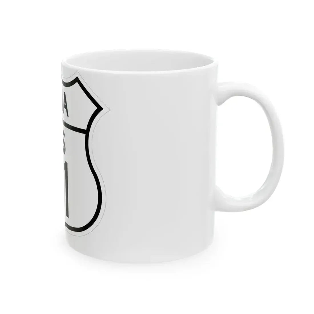 US 61 Iowa 1948 (Iowa) (Road Sign) White Coffee Mug - Go Mug Yourself
