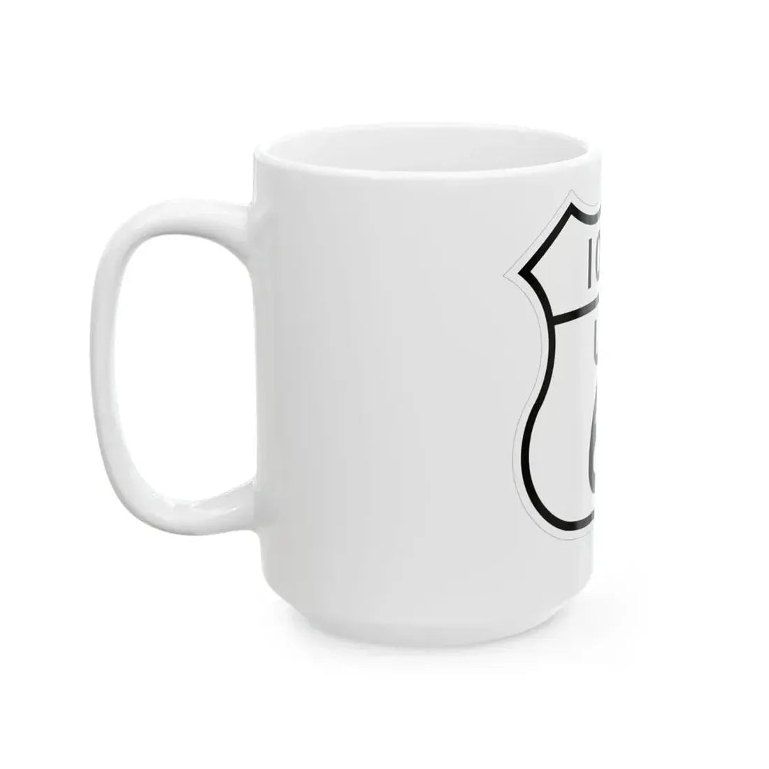 US 61 Iowa 1948 (Iowa) (Road Sign) White Coffee Mug - Go Mug Yourself