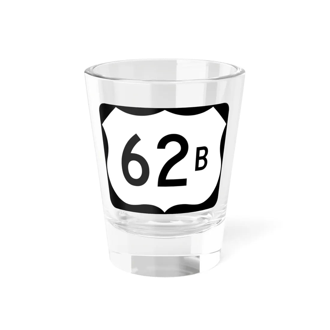 US 62B (Arkansas) (Road Sign) Shot Glass 1.5oz 1.5oz - Go Mug Yourself