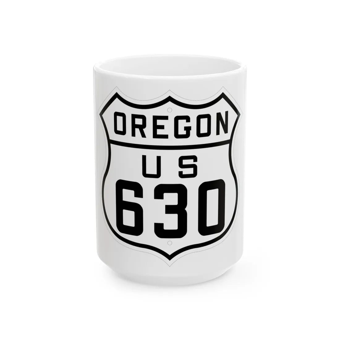 US 630 Oregon 1926 (Oregon) (Road Sign) White Coffee Mug 15oz - Go Mug Yourself