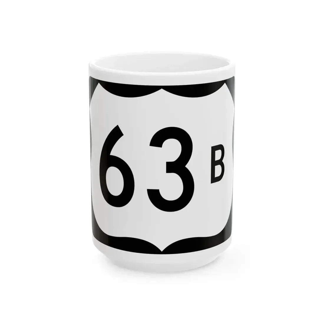 US 63B (Arkansas) (Road Sign) White Coffee Mug 15oz - Go Mug Yourself