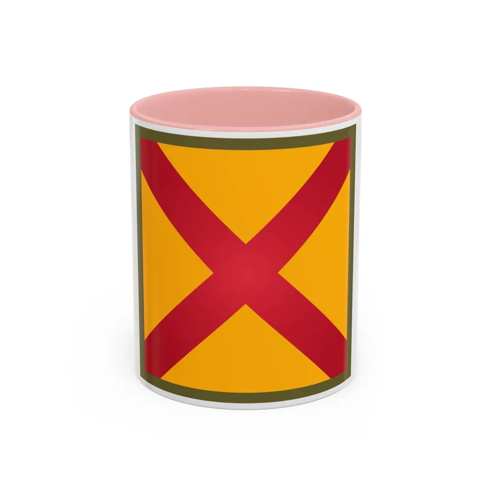 US 63rd Cavalry Division (U.S. Army) Accent Coffee Mug 11oz Pink - Go Mug Yourself