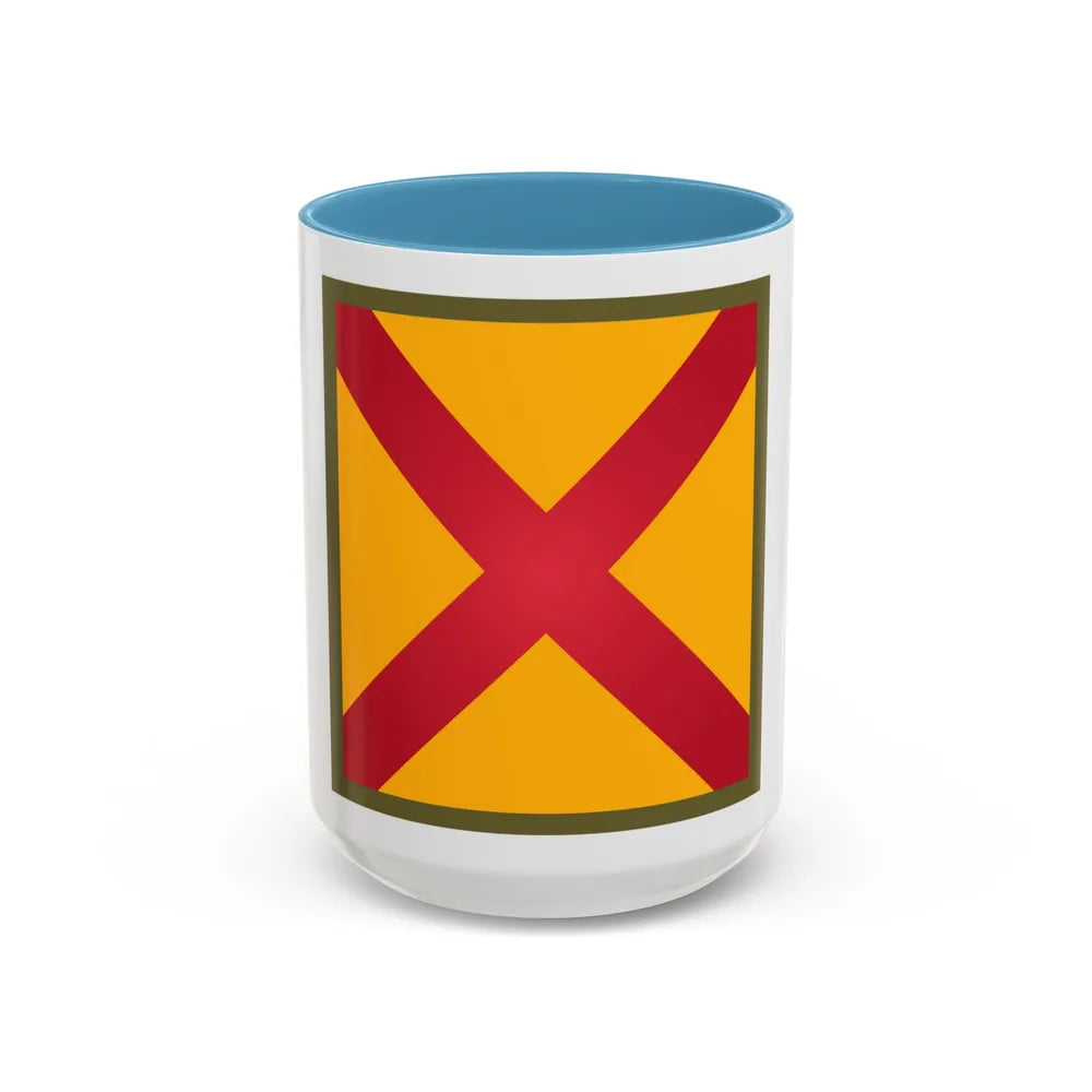 US 63rd Cavalry Division (U.S. Army) Accent Coffee Mug 15oz Light Blue - Go Mug Yourself