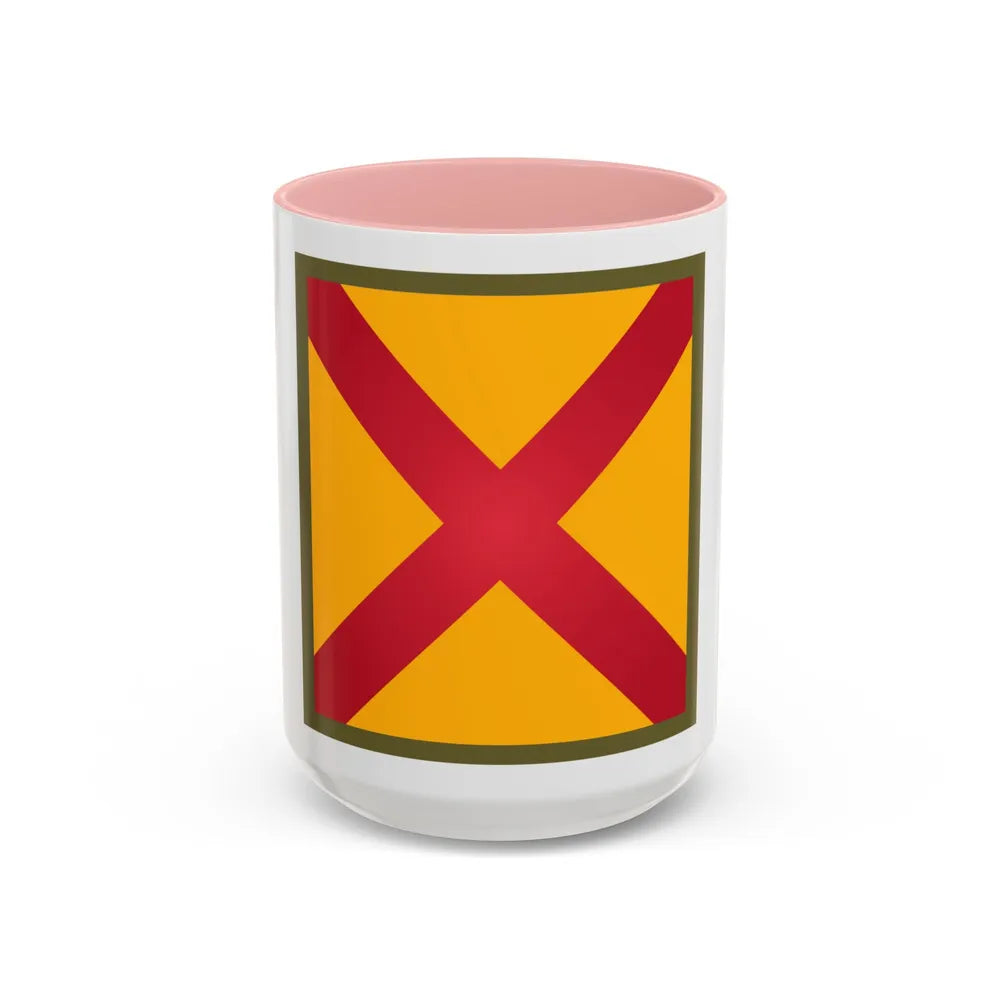 US 63rd Cavalry Division (U.S. Army) Accent Coffee Mug 15oz Pink - Go Mug Yourself