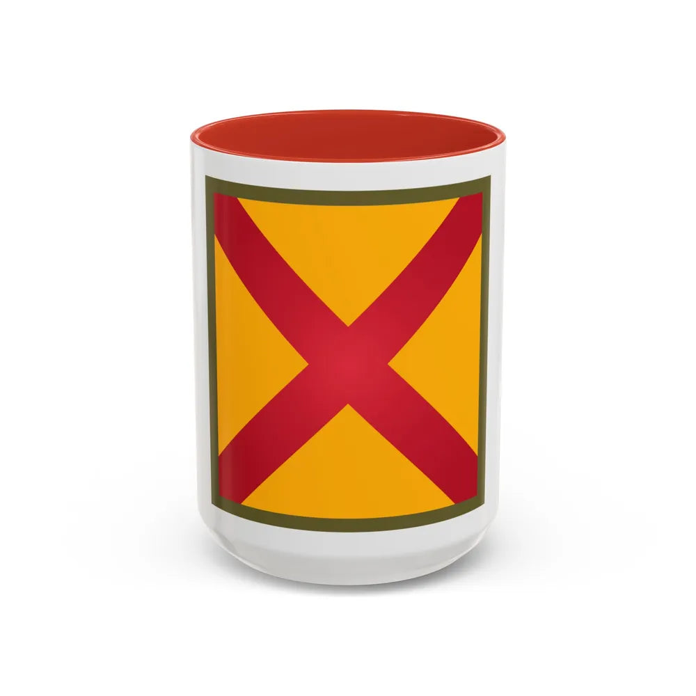 US 63rd Cavalry Division (U.S. Army) Accent Coffee Mug 15oz Red - Go Mug Yourself