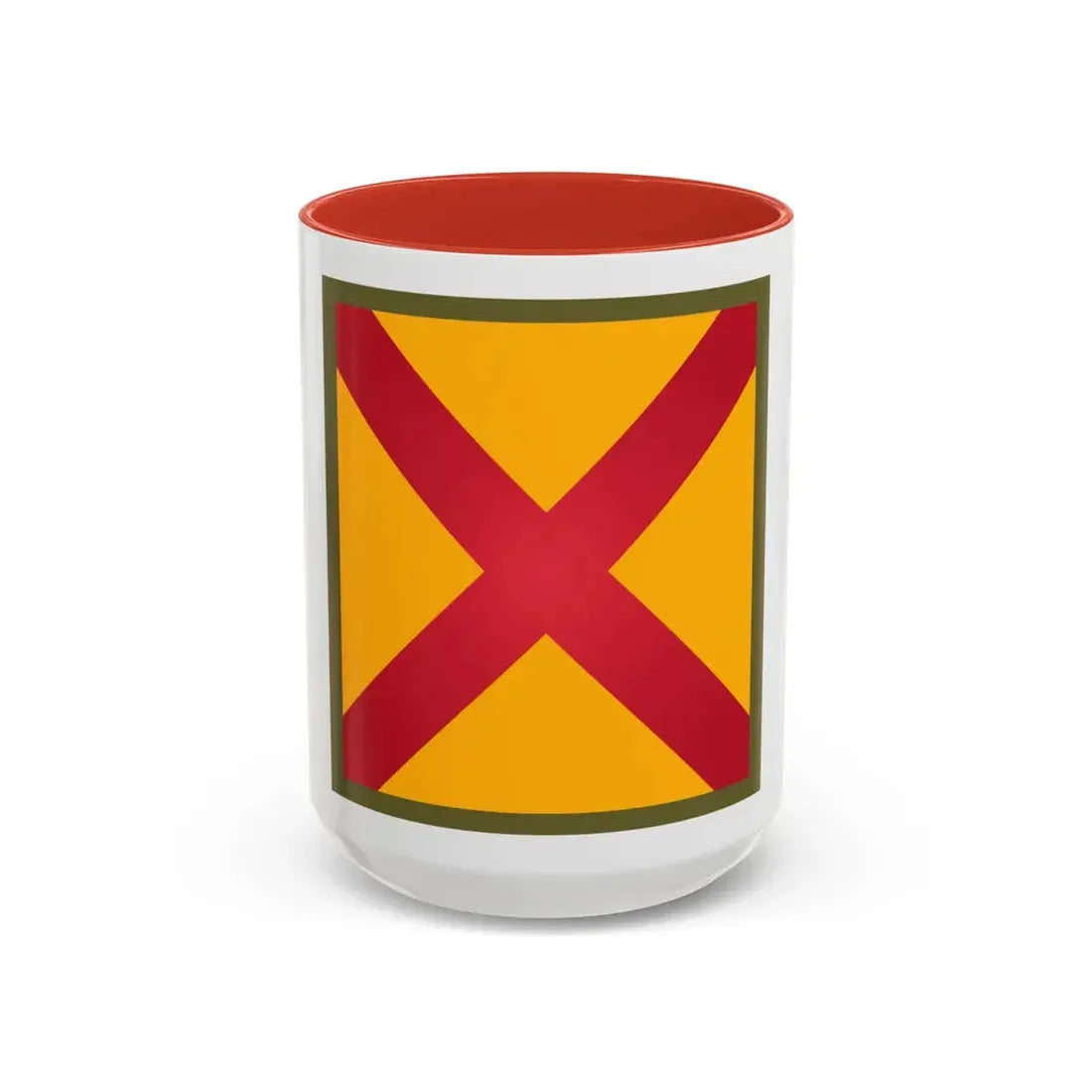 US 63rd Cavalry Division (U.S. Army) Accent Coffee Mug 15oz Red - Go Mug Yourself