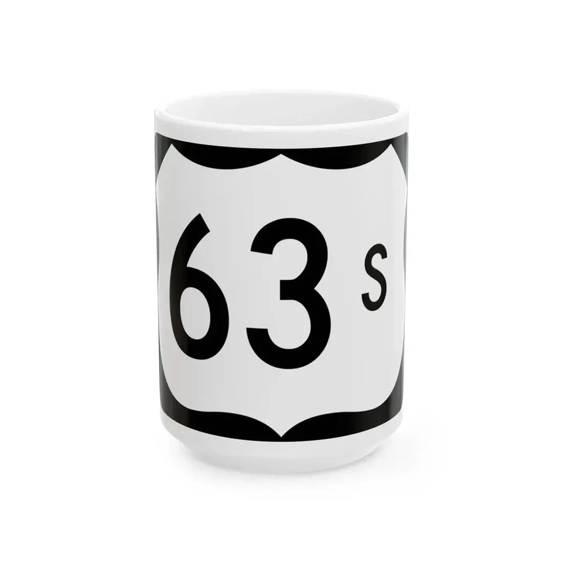 US 63S (Arkansas) (Road Sign) White Coffee Mug 15oz - Go Mug Yourself