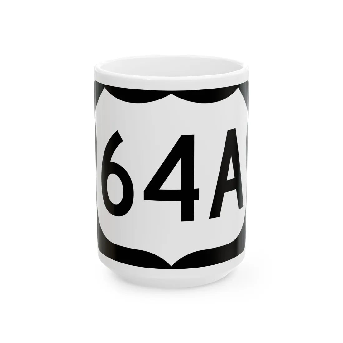 US 64A (North Carolina) (Road Sign) White Coffee Mug 15oz - Go Mug Yourself
