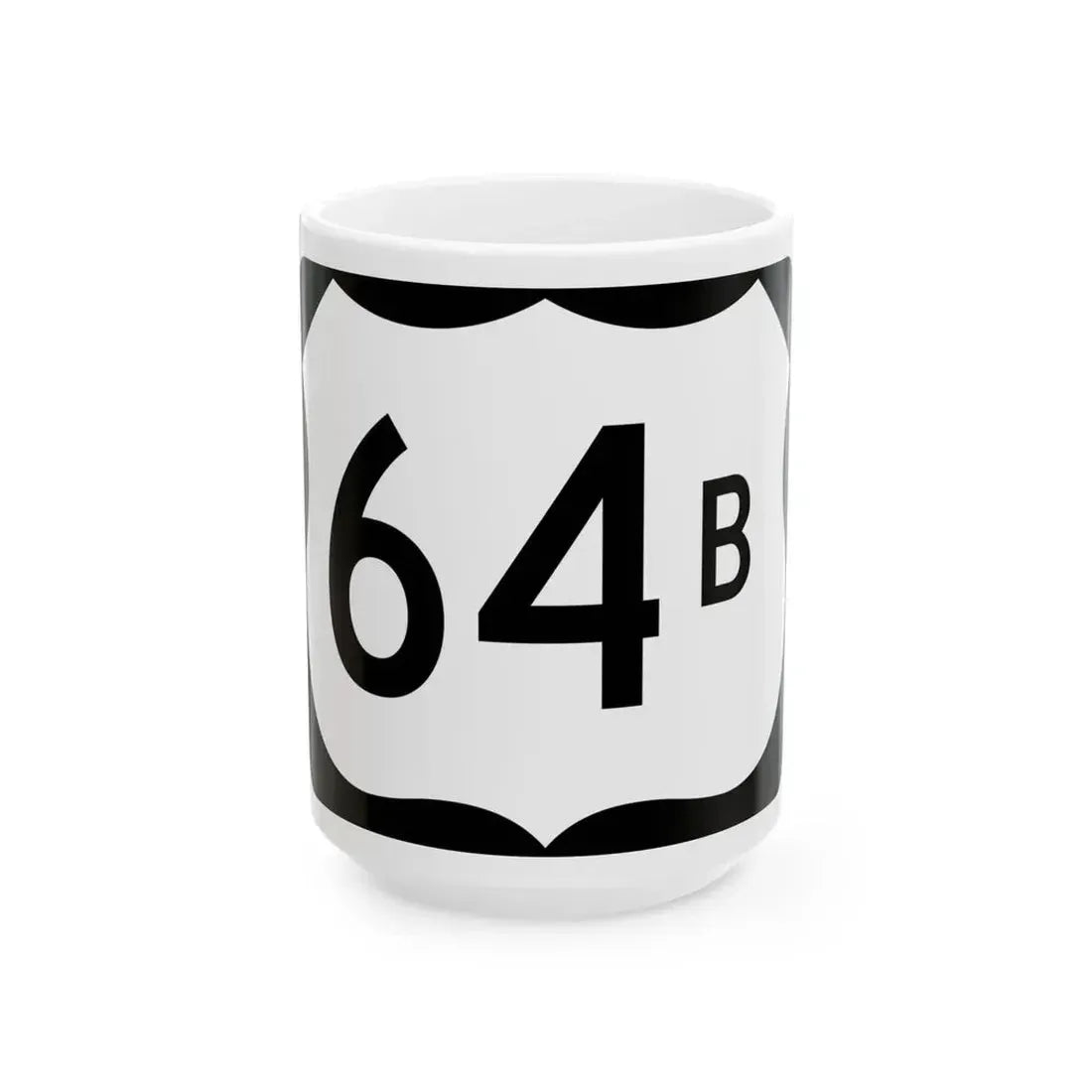US 64B (Arkansas) (Road Sign) White Coffee Mug 15oz - Go Mug Yourself