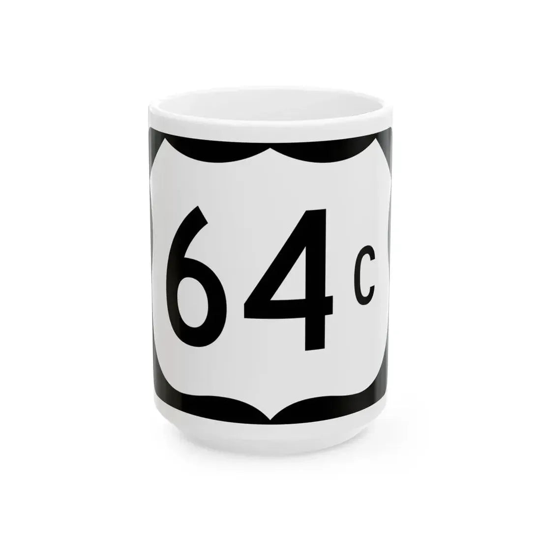 US 64C (Arkansas) (Road Sign) White Coffee Mug 15oz - Go Mug Yourself