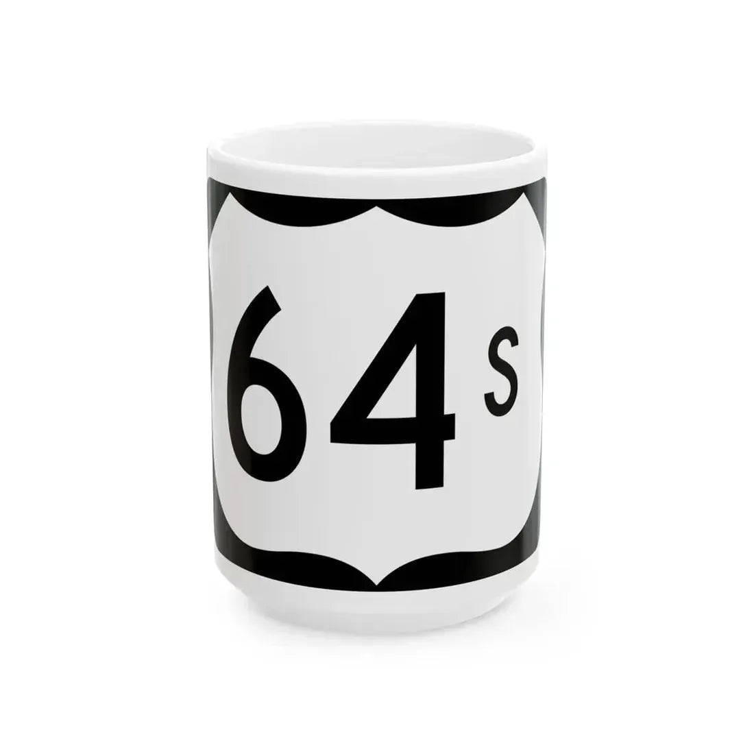 US 64S (Arkansas) (Road Sign) White Coffee Mug 15oz - Go Mug Yourself