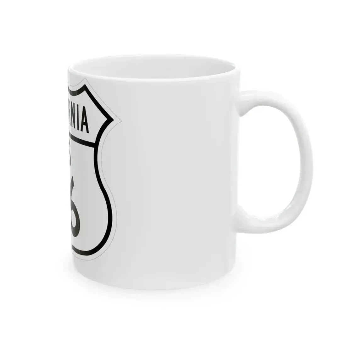 US 66 California 1948 (California) (Road Sign) White Coffee Mug - Go Mug Yourself