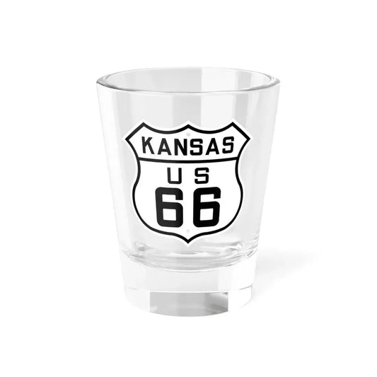 US 66 Kansas 1926 (Kansas) (Road Sign) Shot Glass 1.5oz 1.5oz - Go Mug Yourself