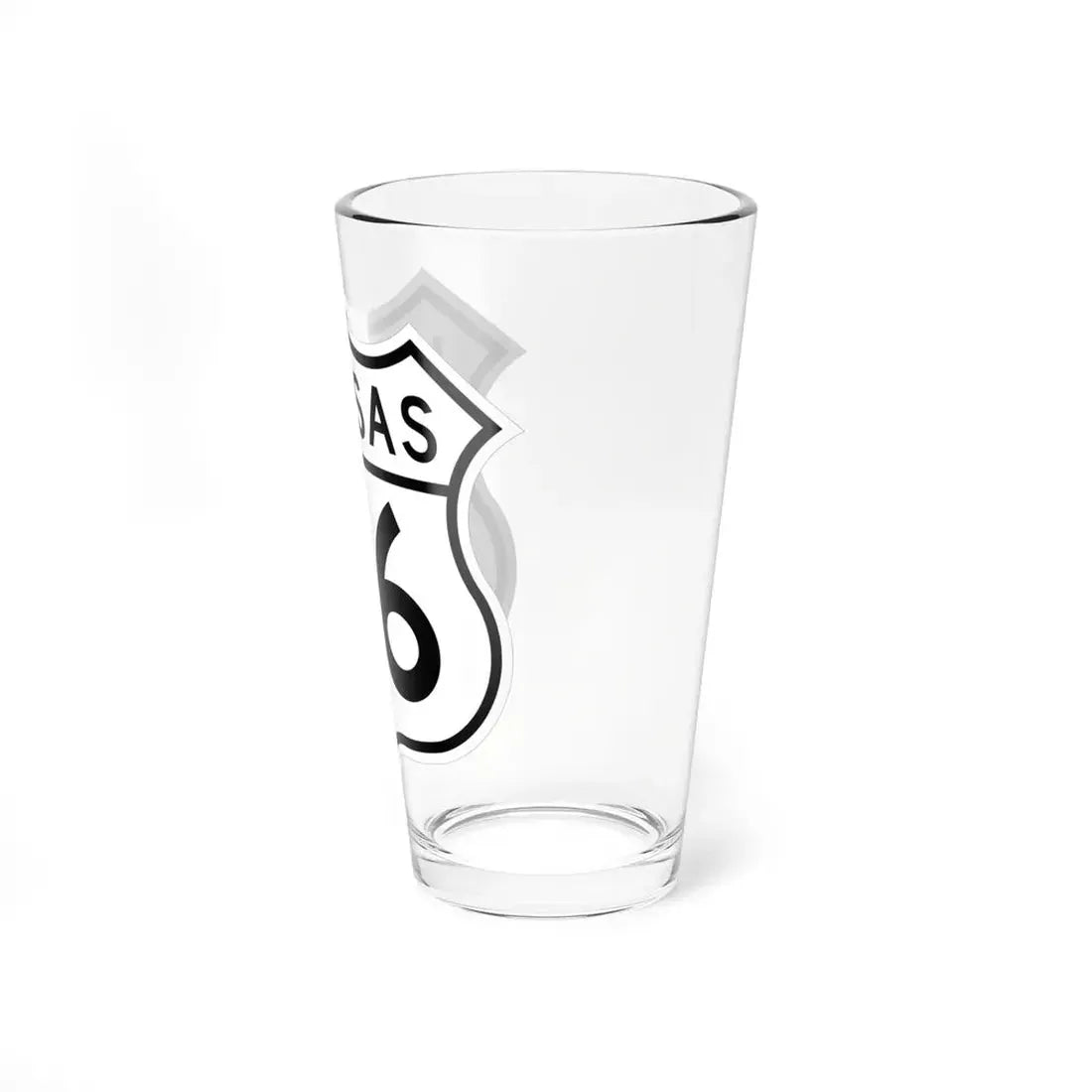 US 66 Kansas 1962 (Kansas) (Road Sign) Pint Glss 16oz - Go Mug Yourself