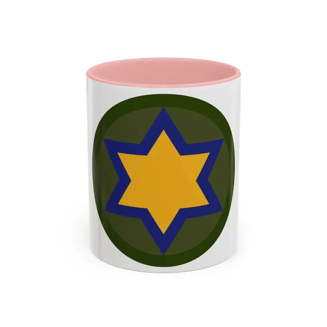 US 66th Cavalry Division (U.S. Army) Accent Coffee Mug 11oz Pink - Go Mug Yourself