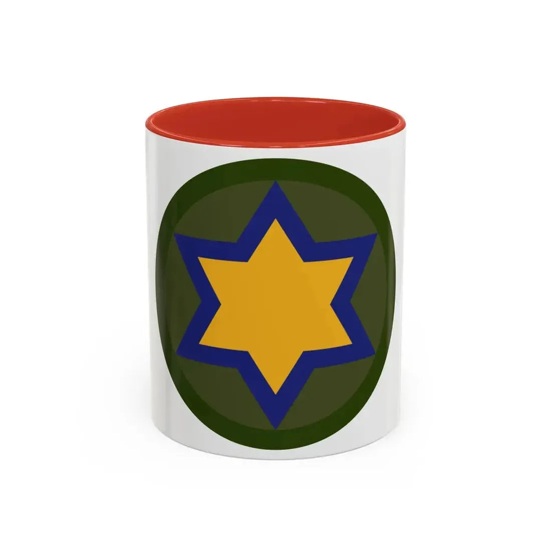 US 66th Cavalry Division (U.S. Army) Accent Coffee Mug 11oz Red - Go Mug Yourself
