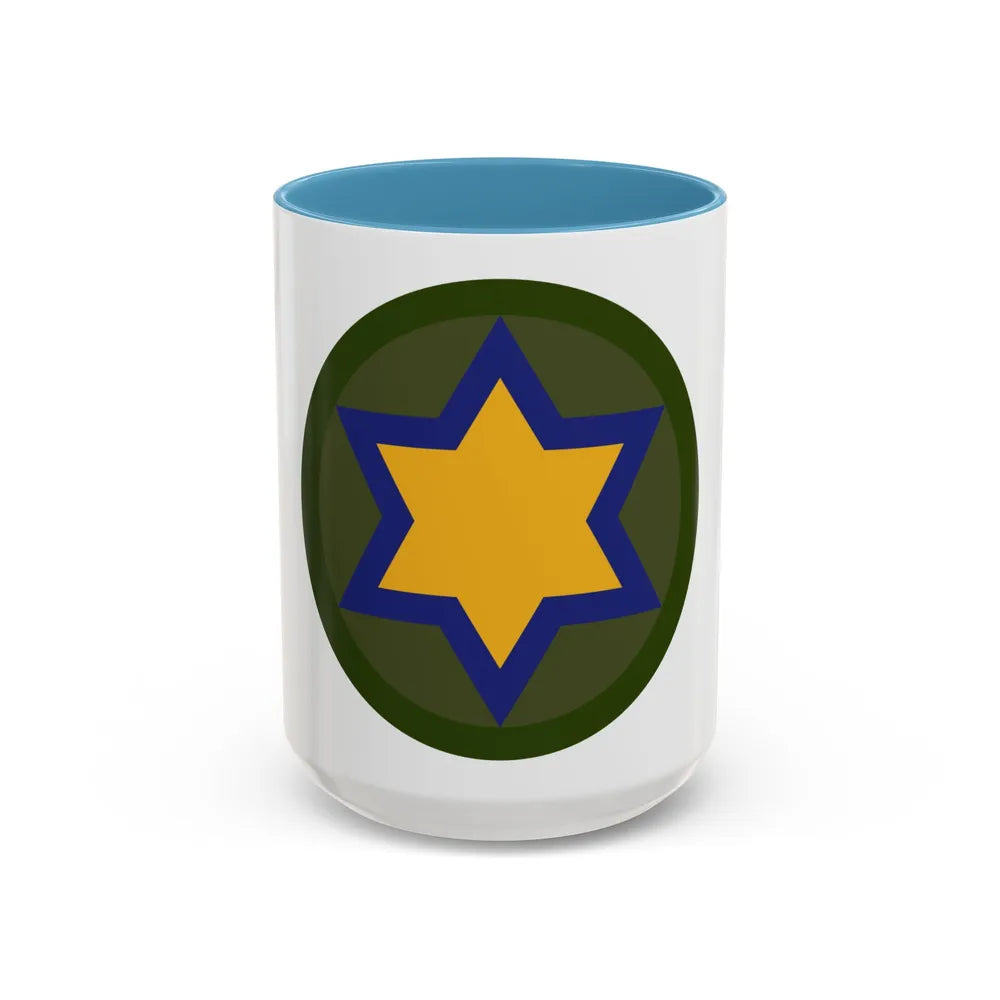 US 66th Cavalry Division (U.S. Army) Accent Coffee Mug 15oz Light Blue - Go Mug Yourself