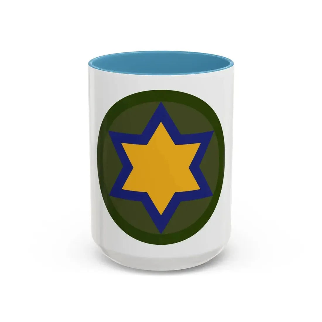 US 66th Cavalry Division (U.S. Army) Accent Coffee Mug 15oz Light Blue - Go Mug Yourself