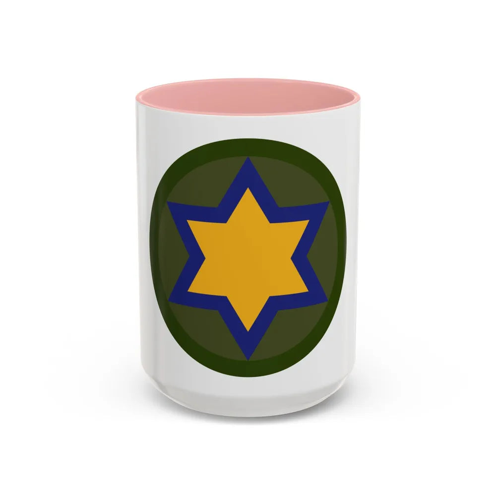 US 66th Cavalry Division (U.S. Army) Accent Coffee Mug 15oz Pink - Go Mug Yourself