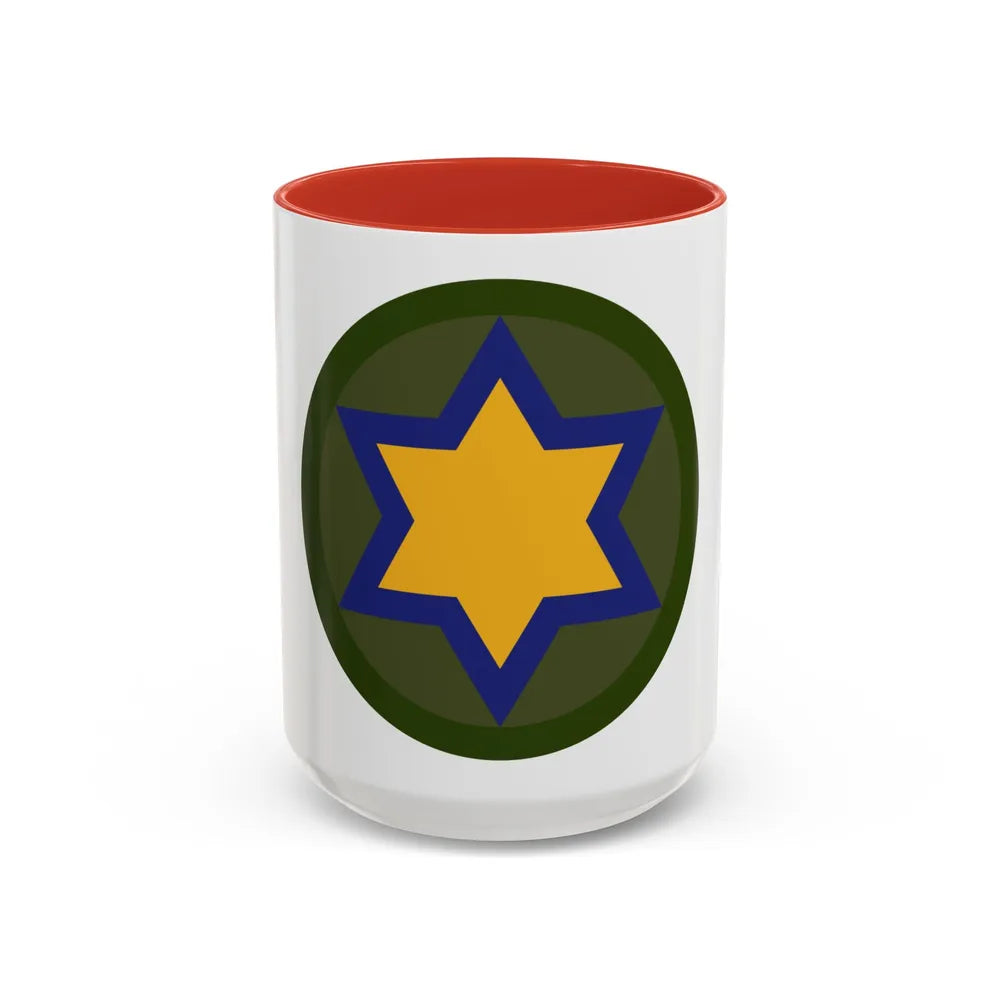 US 66th Cavalry Division (U.S. Army) Accent Coffee Mug 15oz Red - Go Mug Yourself