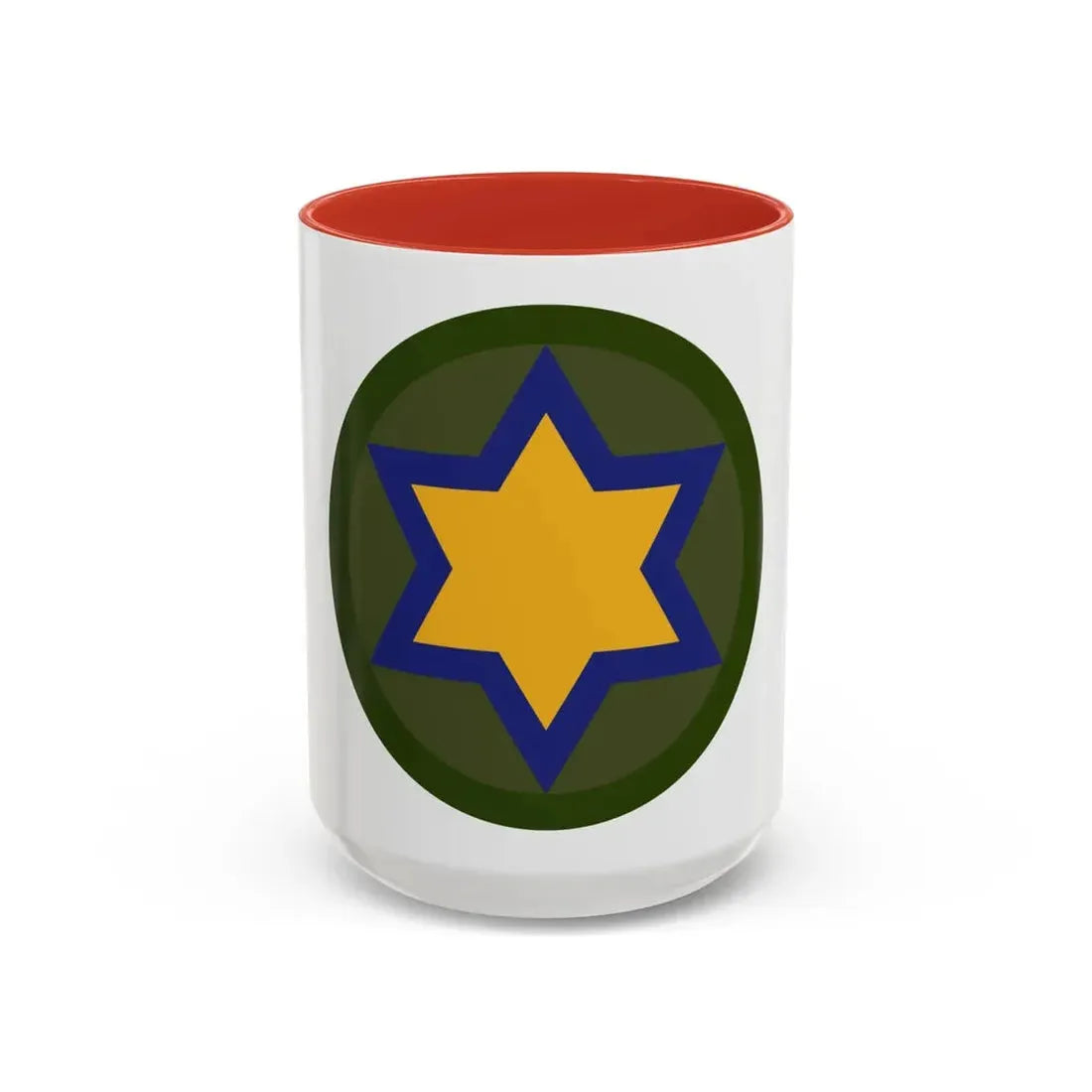 US 66th Cavalry Division (U.S. Army) Accent Coffee Mug 15oz Red - Go Mug Yourself