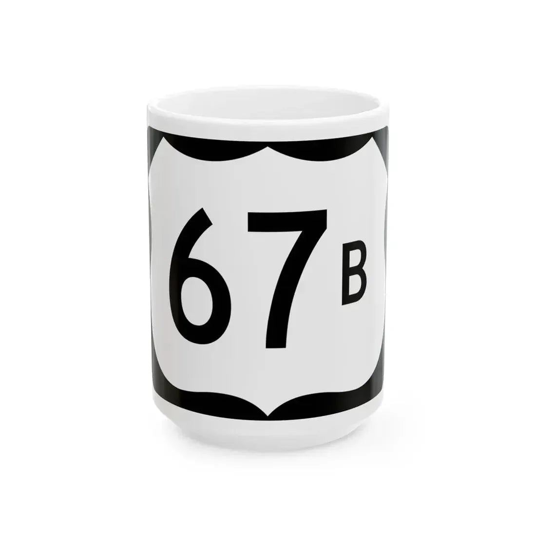 US 67B (Arkansas) (Road Sign) White Coffee Mug 15oz - Go Mug Yourself