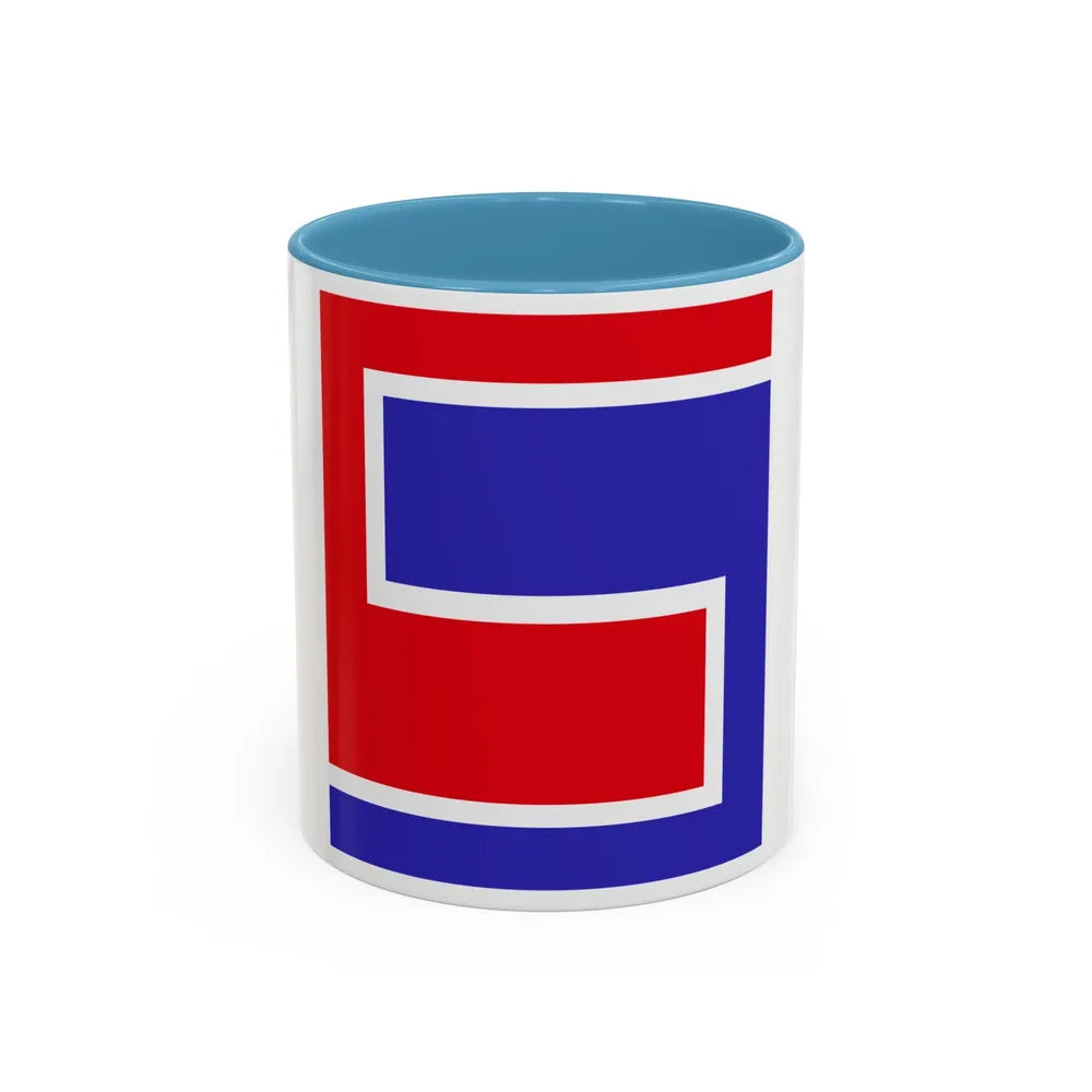 US 69th Infantry Division (U.S. Army) Accent Coffee Mug 11oz Light Blue - Go Mug Yourself