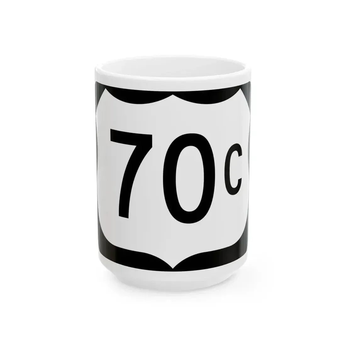 US 70C (Arkansas) (Road Sign) White Coffee Mug 15oz - Go Mug Yourself