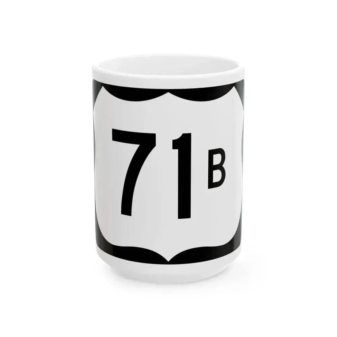 US 71B (Arkansas) (Road Sign) White Coffee Mug 15oz - Go Mug Yourself