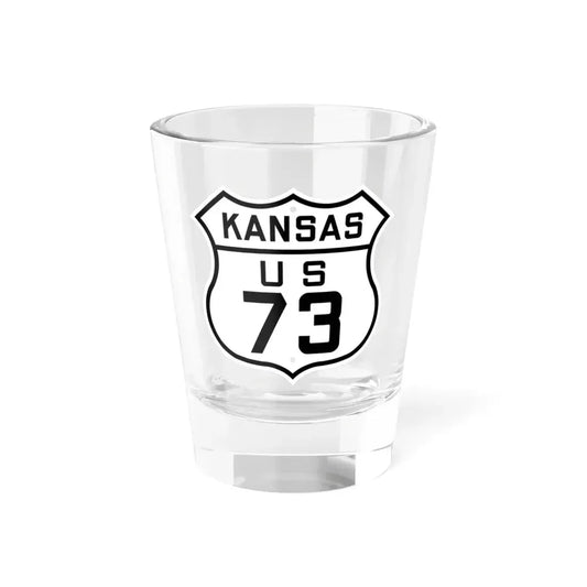 US 73 Kansas 1926 (Kansas) (Road Sign) Shot Glass 1.5oz 1.5oz - Go Mug Yourself
