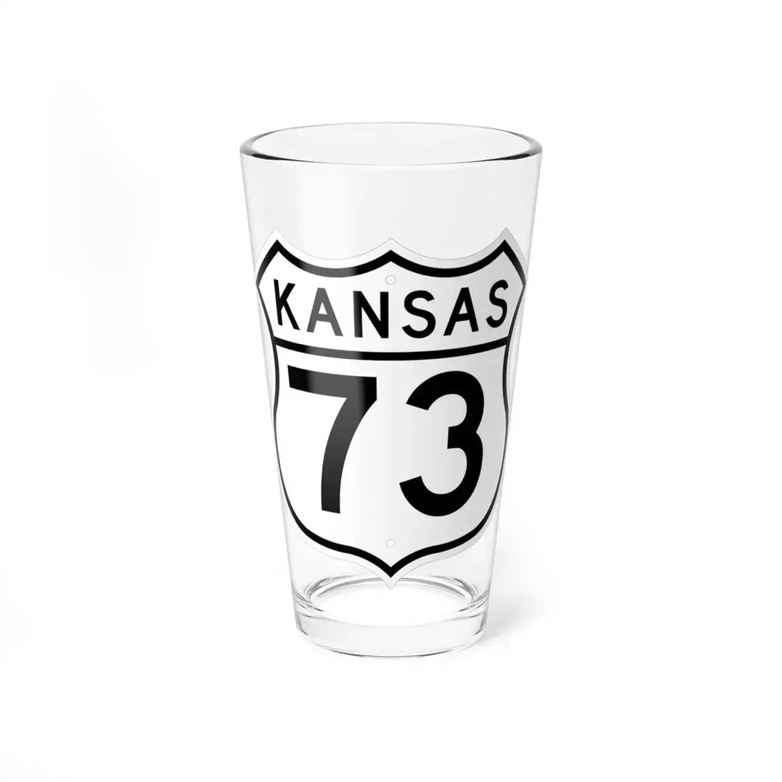 US 73 Kansas 1962 (Kansas) (Road Sign) Pint Glss 16oz 16oz - Go Mug Yourself