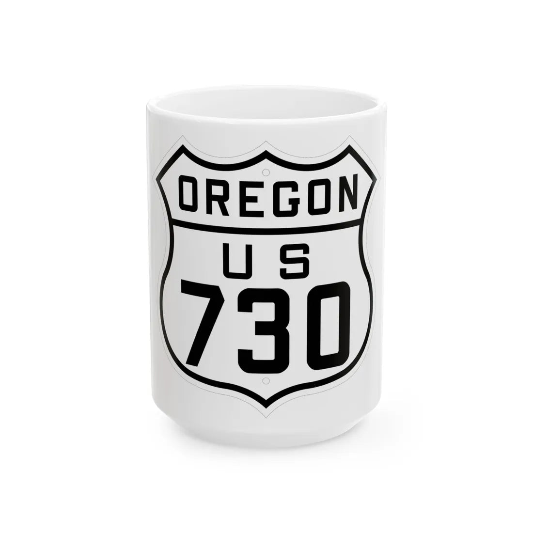 US 730 Oregon 1926 (Oregon) (Road Sign) White Coffee Mug 15oz - Go Mug Yourself