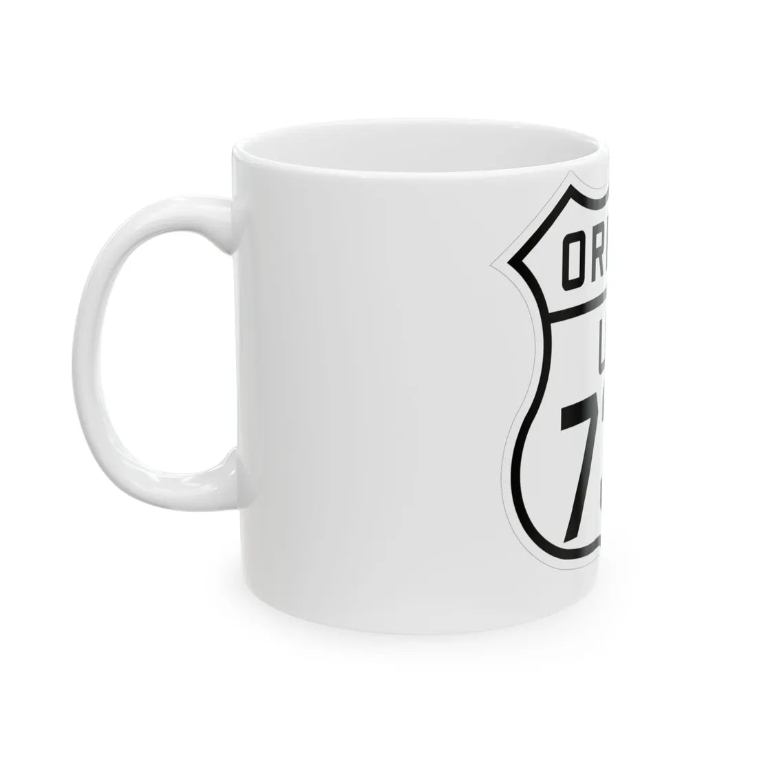 US 730 Oregon 1926 (Oregon) (Road Sign) White Coffee Mug - Go Mug Yourself