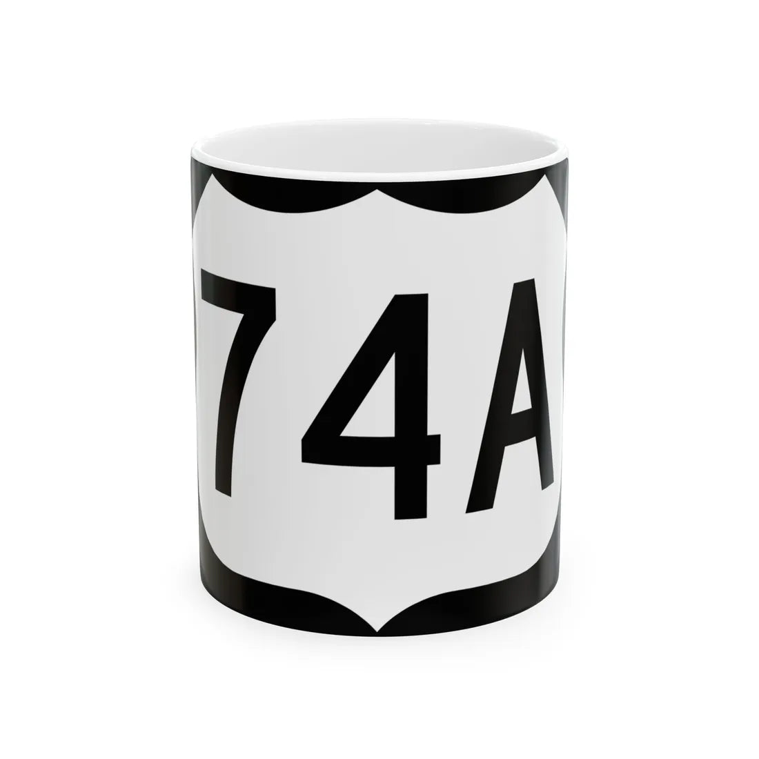 US 74A (North Carolina) (Road Sign) White Coffee Mug 11oz - Go Mug Yourself