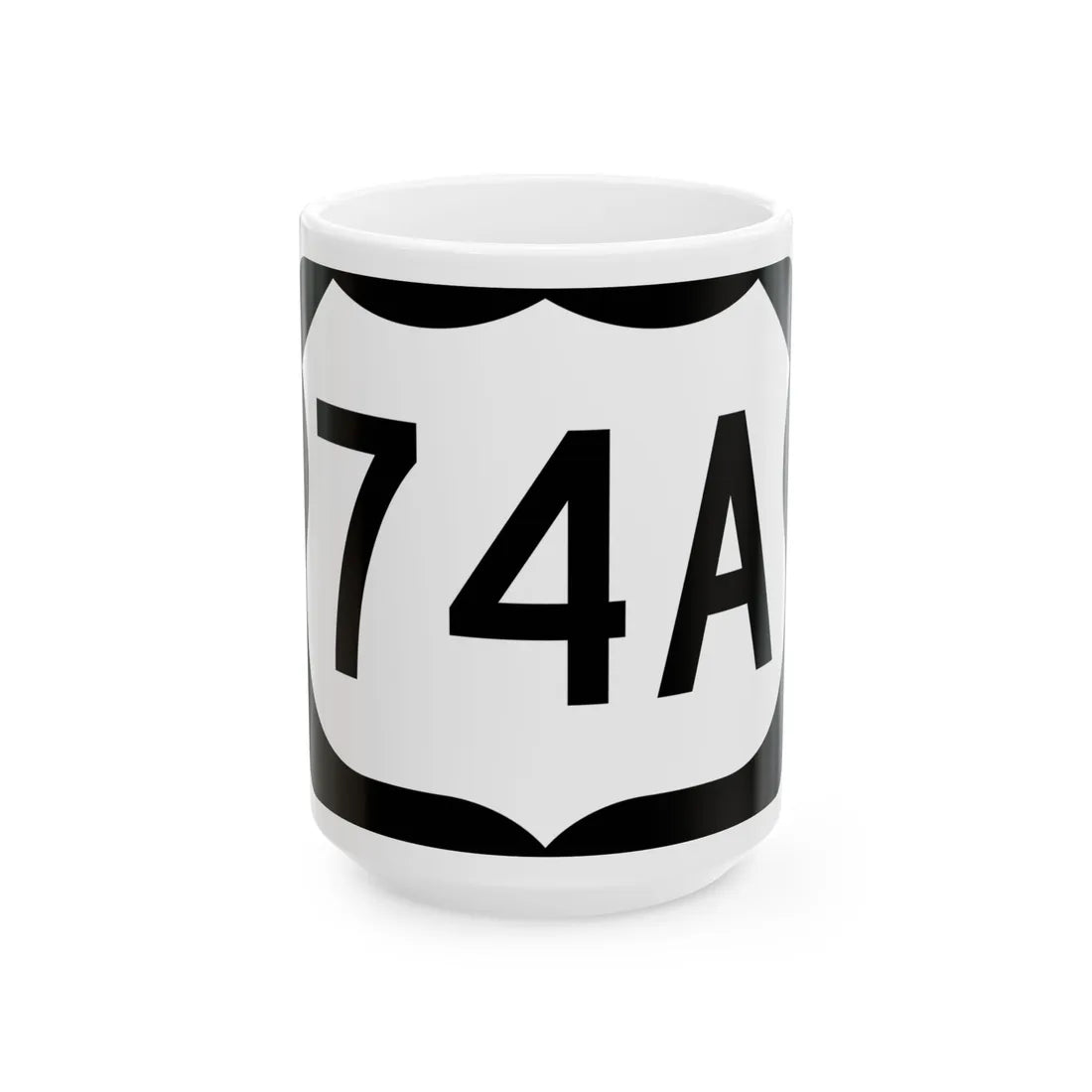 US 74A (North Carolina) (Road Sign) White Coffee Mug 15oz - Go Mug Yourself