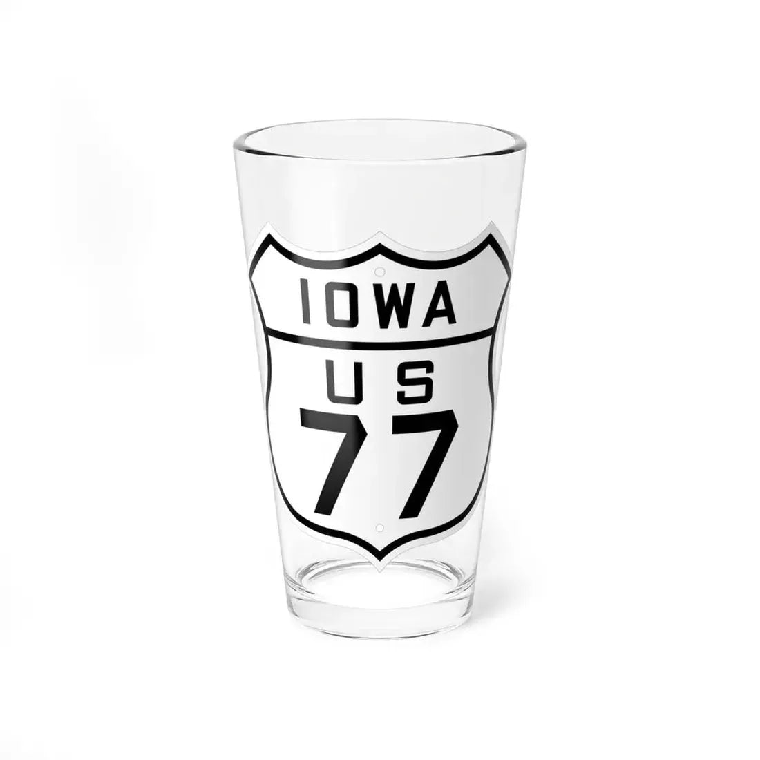 US 77 Iowa 1926 (Iowa) (Road Sign) Pint Glss 16oz 16oz - Go Mug Yourself