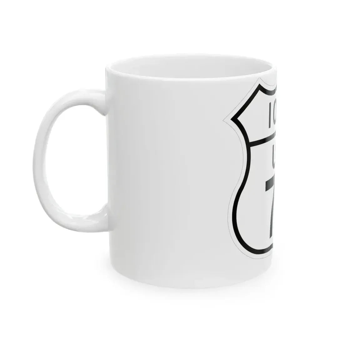US 77 Iowa 1948 (Iowa) (Road Sign) White Coffee Mug - Go Mug Yourself