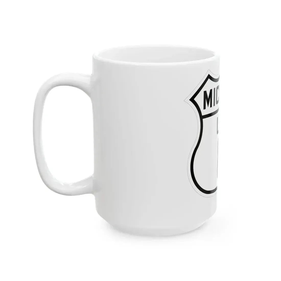 US 8 Michigan 1926 (Michigan) (Road Sign) White Coffee Mug - Go Mug Yourself
