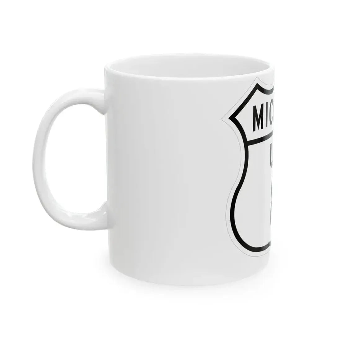 US 8 Michigan 1948 (Michigan) (Road Sign) White Coffee Mug - Go Mug Yourself