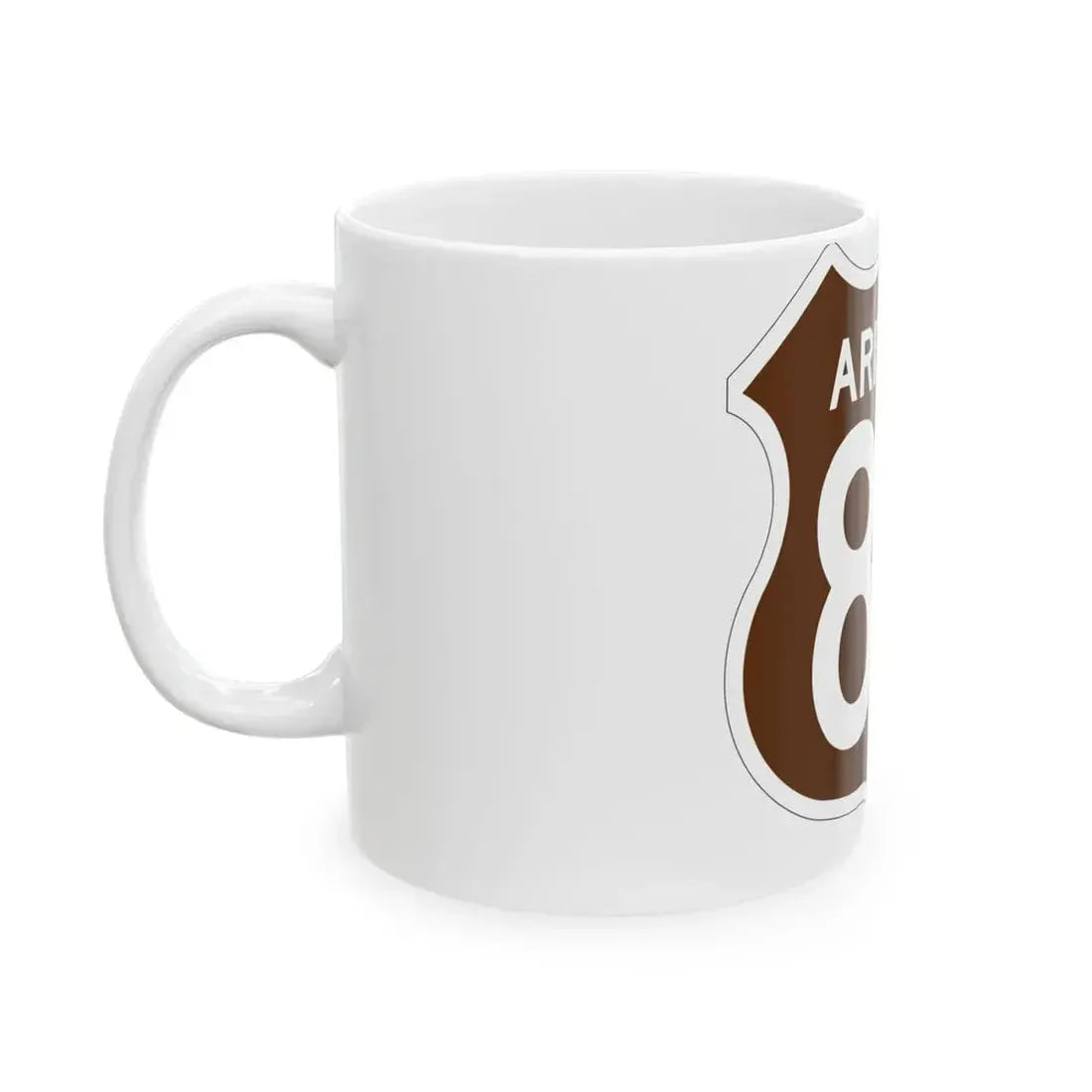 US 80 Arizona 1956 East (Arizona) (Road Sign) White Coffee Mug - Go Mug Yourself
