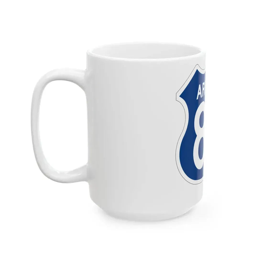 US 80 Arizona 1956 West (Arizona) (Road Sign) White Coffee Mug - Go Mug Yourself